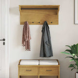 Wall-mounted Coat Rack SANDNES 87x30x42 cm Solid Wood Pine 4010473