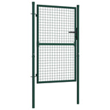 ZNTS Fence Gate Steel 100x125 cm Green 145733