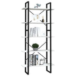 5-Tier Book Cabinet White 80x30x175 cm Pinewood 3081994
