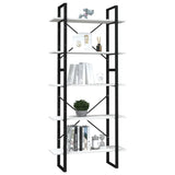 5-Tier Book Cabinet White 80x30x175 cm Pinewood 3081994