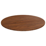 Round Table Top Dark Brown 90x1.5 cm Treated Solid Wood Oak 342971