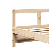 Daybed without Mattress Natural 90x200 cm Solid Wood Pine 854961