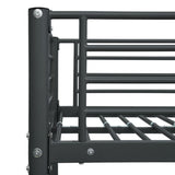 Bunk Bed Frame without Mattress Black Metal 140x200 cm/90x200 cm 287905