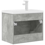 ZNTS 2 Piece Bathroom Furniture Set Concrete Grey Engineered Wood 3324961