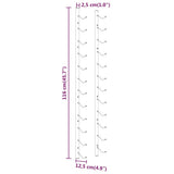 Wall Mounted Wine Rack for 12 Bottles 2 pcs Gold Iron 340882
