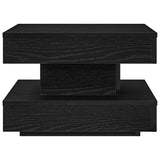 Coffee Table 360-Degree Rotatable Black 50x50x34.5 cm 858471