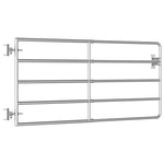 5 Bar Field Gate Steel x90 cm Silver 145985