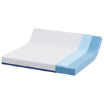 Mattress White and Blue 180 x 200 cm Gel Memory Foam 4106344