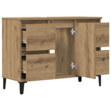 Sink Cabinet Artisan Oak 80x33x60 cm Engineered Wood 857130
