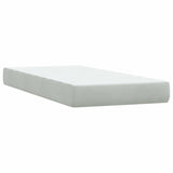Box Spring Bed with Mattress&LED Light Grey 80x210 cm Velvet 3316953