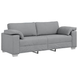 Sofa Set with Cushion 3 pcs Grey 219 x 77 x 82 cm Fabric 3324658