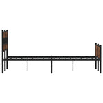 ZNTS Bed Frame without Mattress Brown Oak 120x200 cm Engineered Wood 4017342