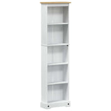Bookcase White 46 x 20 x 170 cm Solid Pine Wood 42024947