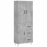 Highboard Concrete Grey 69.5x34x180 cm Engineered Wood 3199845