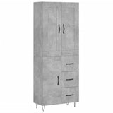 Highboard Concrete Grey 69.5x34x180 cm Engineered Wood 3199845