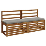 2-Piece Bench Cushions SOEST 2 pcs 100% Polyester Grey 948945