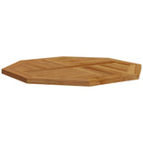 Table Top 80x80x2.5 cm Octagonal Solid Wood Teak 366666