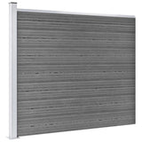 Fence Panel Set WPC 699x146 cm Grey 3070457