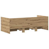 Daybed with Headboard Artisan Oak 90 x 200 cm Engineered Wood 3333994