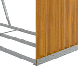 Log Holder Wood Look 120x45x140 cm Galvanised Steel 364581