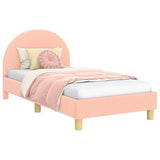 Children's Bed Frame with Headboard Pink 80 x 160 cm 42011028