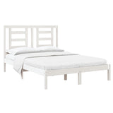 Bed Frame without Mattress White 120x190 cm Small Double Solid Wood 3104319