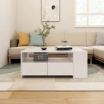 Coffee Table White 102x55x42 cm Engineered Wood 810917