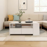 Coffee Table White 102x55x42 cm Engineered Wood 810917