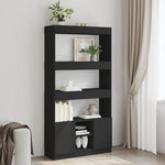 Highboard Black 92x33x180 cm Engineered Wood 3309619
