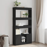Highboard Black 92x33x180 cm Engineered Wood 3309619