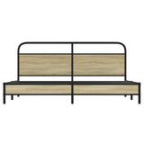 Metal Bed Frame without Mattress Sonoma Oak 180x200 cm Super King 3318684