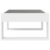 Coffee Table with Infinity LED White 70x53x30 cm 847630