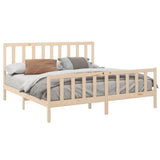 Bed Frame without Mattress 200x200 cm Solid Wood Pine 3106723
