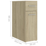 Apothecary Cabinet Sonoma Oak 20x45.5x60 cm Engineered Wood 804214