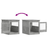 Dog Crate Furniture Concrete Grey 64.5x80x71 cm Engineered Wood 838333