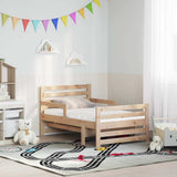Bed Frame with Mattress Brown 80 x 200 cm Solid Pine Wood 3385946