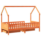 Kids Bed Frame with Drawers without Mattress 80x200 cm Solid Wood 3302037