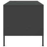 ZNTS Coffee Table Black 68x50x50.5 cm Steel 843030