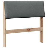Upholstered Headboard Dark Grey 80 cm Solid Pine Wood 879145
