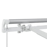 Awning Frame with LED Strip Lights White 350 x 250 cm Aluminium 313200