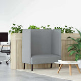Highback Sofa Light grey 109 x 56 x 121 cm Fabric 42010832