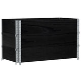 Garden Planter Black 100x50 cm Solid Wood Pine 3295428