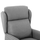 Recliner Chair Light Grey 66.5 x 94 x 101.5 cm Polyester 340152