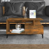 Coffee Table Smoked Oak 90x49x45 cm Engineered Wood 819625