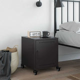 Bedside Cabinet Black 36x39x43.5 cm Steel 846614