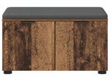 Hall Bench Old Wood 60 x 38 x 46 cm Engineered Wood and Fabric 891478