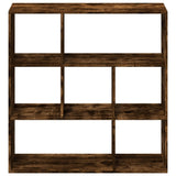 Room Divider Bookcase Smoked Oak 102x29x103.5 cm Engineered Wood 858052