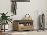 Hall Bench with Cushion with Drawer Artisan Oak 60 x 38 x 46 cm 891455