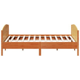 Bed Frame without Mattress Wax Brown 180x200 cm Super King Solid Wood Pine 3216166
