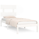 Bed Frame without Mattress White 100x200 cm Solid Wood 3104664